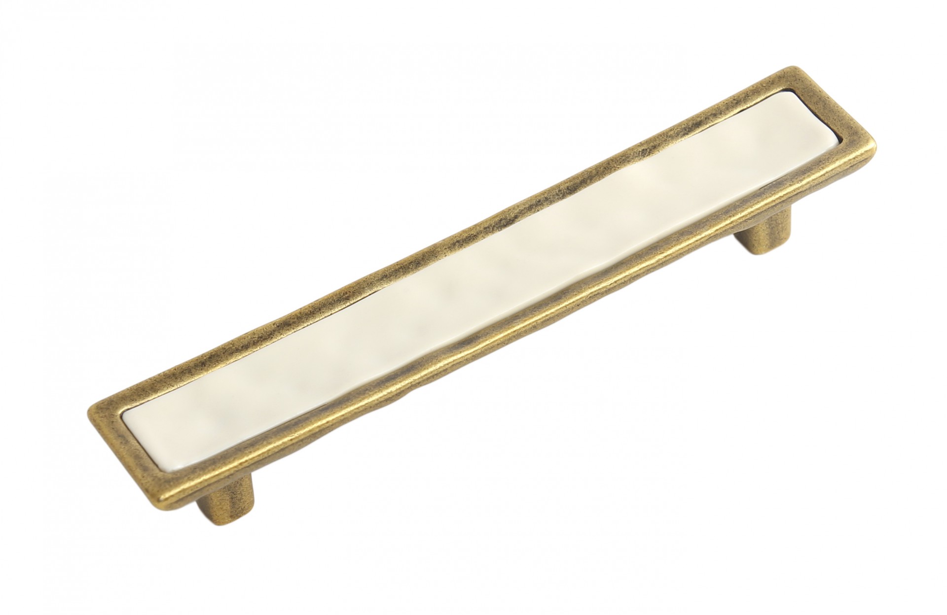 BRD RS123MAB.4/Bg ручка-скоба 96 мм TOTEM матовая старинная латунь/бежевый (заказ)