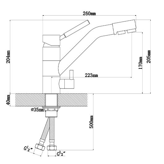 Смеситель Dr. Gans Дуэт графит (заказ)