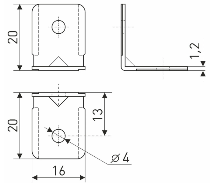GRANDIS Уголок металлический + накладка 20*20 венге