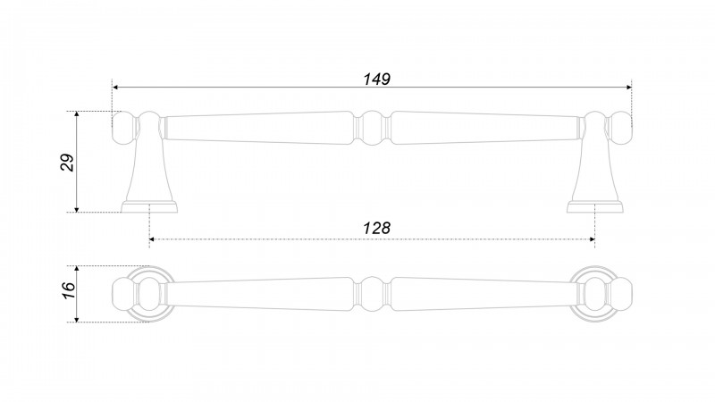 BRD RS530AC.1 ручка-скоба 128 мм DOLCE LF старинная медь SALE