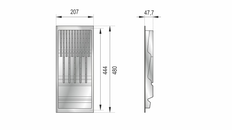 BRD Блок для ножей PC15/W/206x480 белый