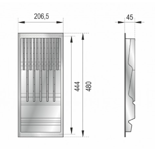BRD Блок для ножей PC15/W/206x480 белый