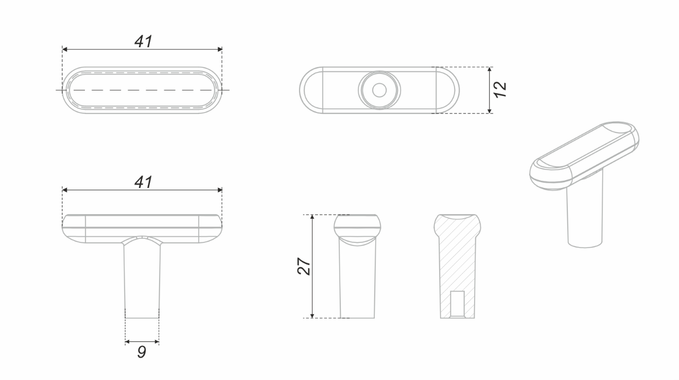 BRD RC330MBSG.4 ручка кнопка  VIA матовое браш/ сатиновое золото