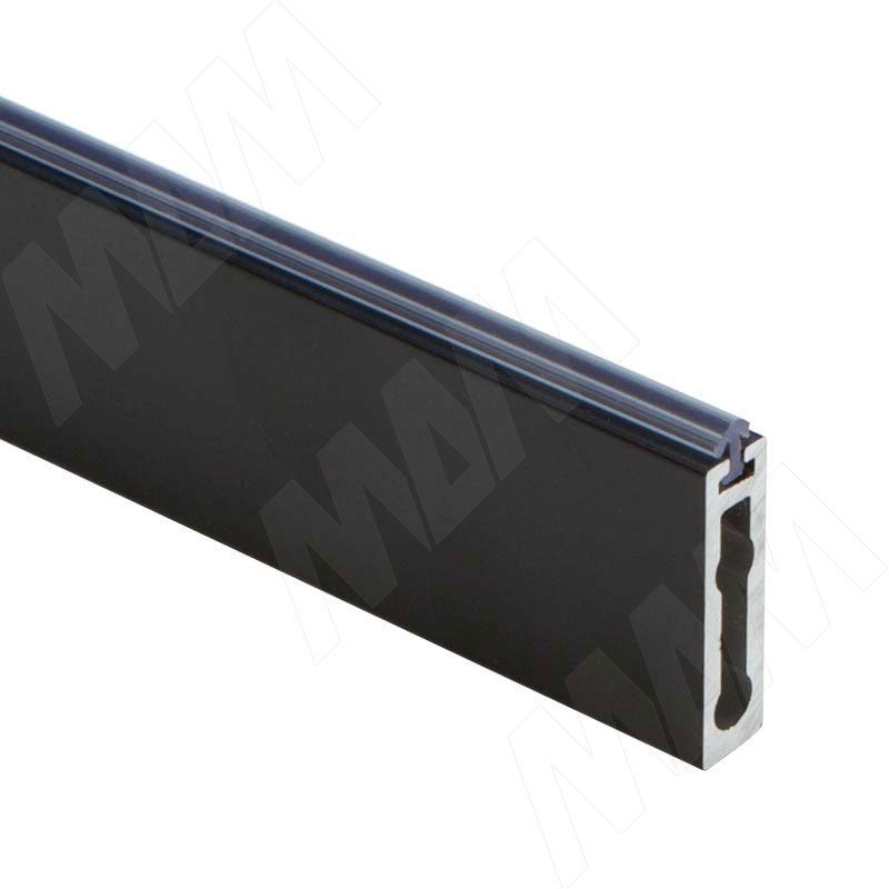 VOGUE Штанга прямоугольная 30х8, с демпфером, черный, L-3000