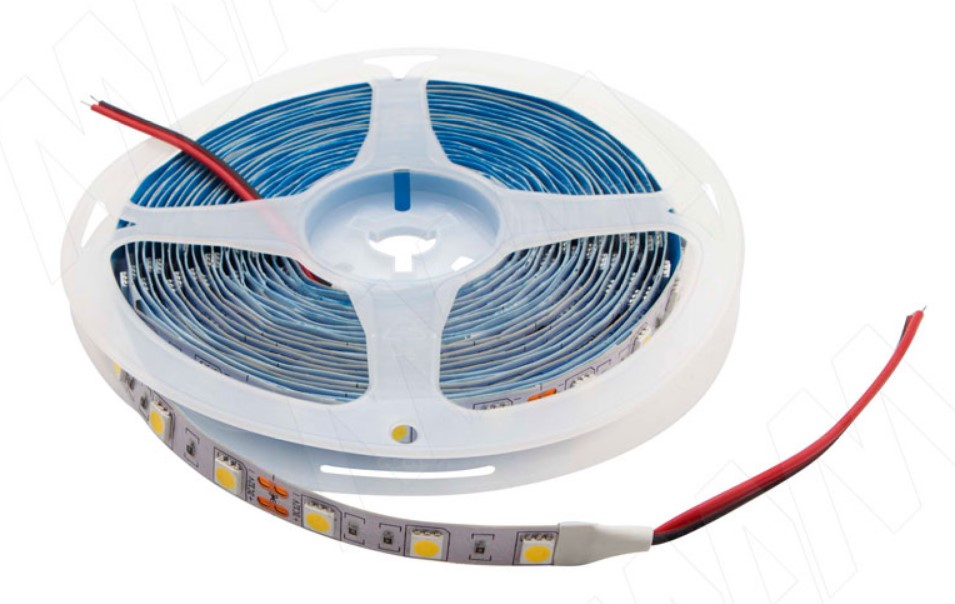 Лента светодиодная 5050/60, 12V, 5 м, холодный белый 6000К, IP20, 14.4W/1м (снято)