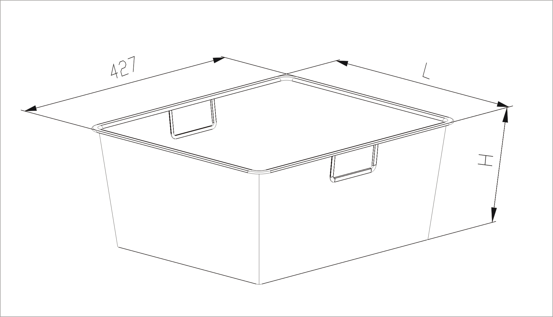Аристо Корзина мелкосетчатая на 1 рельс 527*427 Н=85 мм БЕЛАЯ GSA 0271/115 SALE
