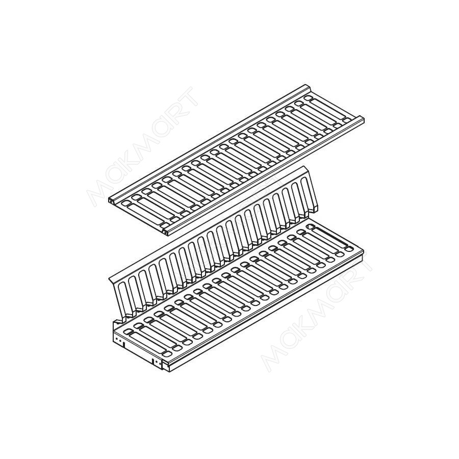 Сушка 2-уровневая в базу 600/16, без рамки, под.1 шт. (алюм.), отдел. черный бархат (заказ)