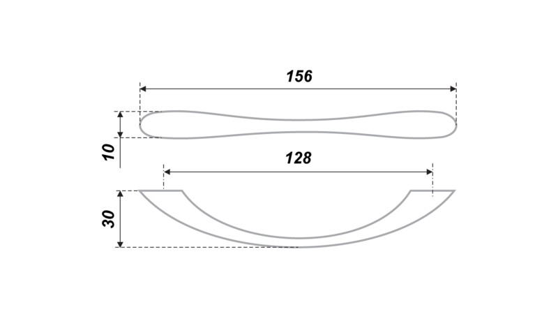 BRD RS028SC.3 ручка-скоба 128мм матовый хром (8211) (заказ)