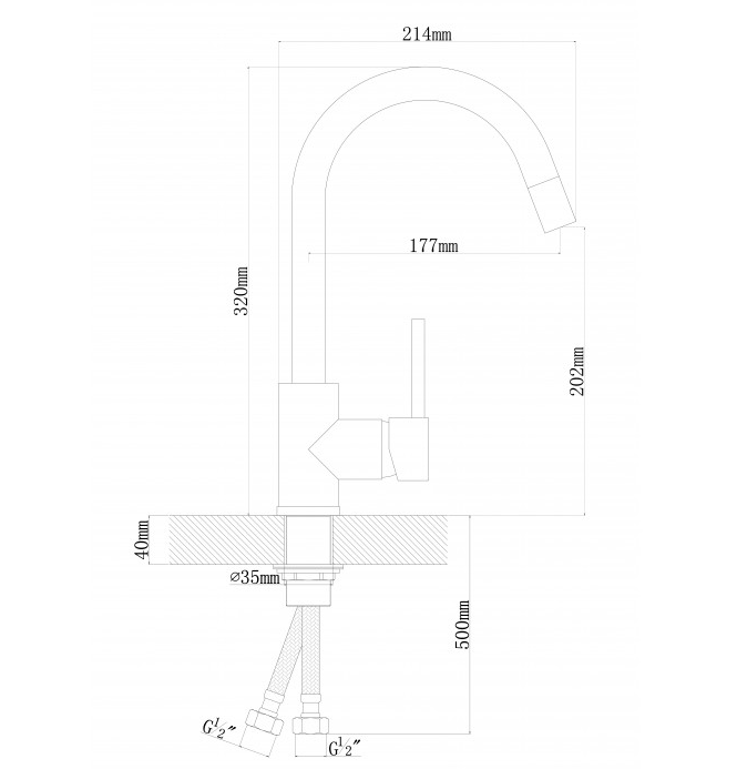 Смеситель Dr. Gans Соло графит