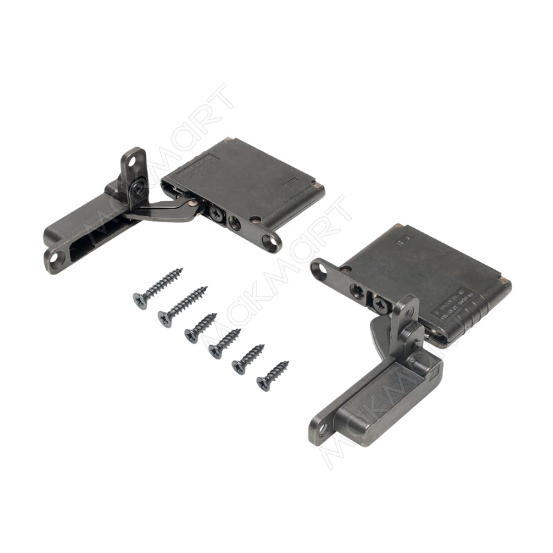 Петля AIR Push 105", отделка титаниум (комплект: левая + правая + крепеж)