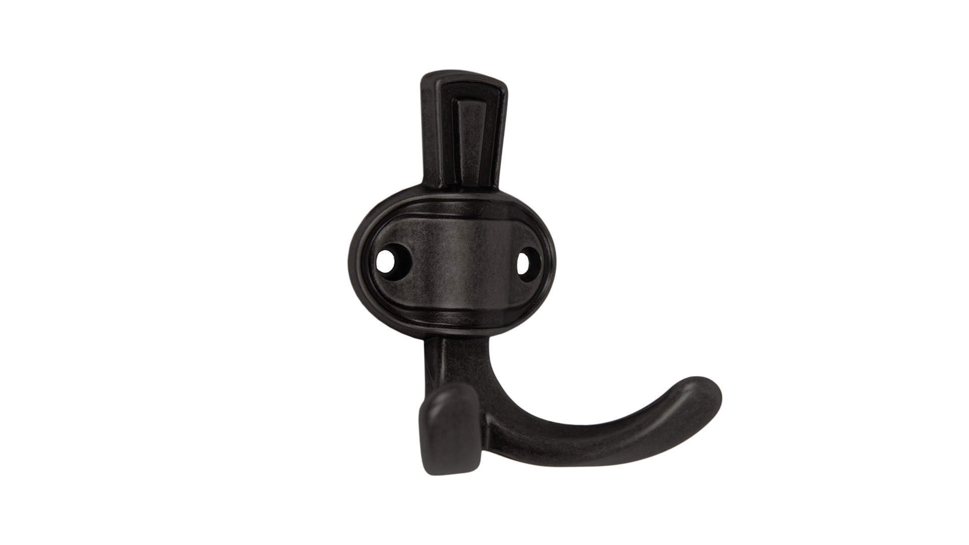 BRD K211ABL.2 Крючок BARON 2-х рожковый черный старинный (заказ)