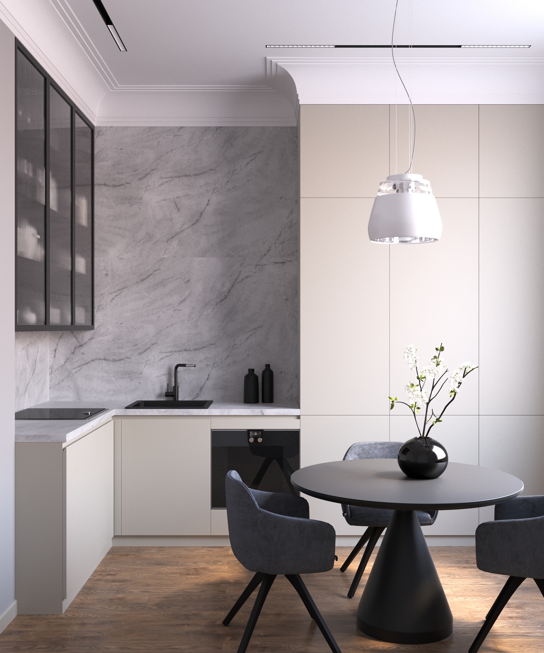 Стеновая панель СЛОТЕКС 3000*600*10мм E1 - Grigio Quartzite 8108/R (заказная)
