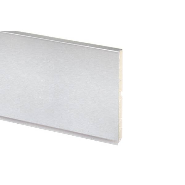 0037 Цоколь ПВХ H.120, L=4000, под шлифованный алюминий (заказ)