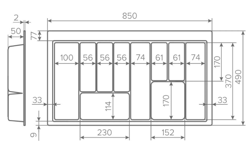 AQ Лоток TRAY 900 белый
