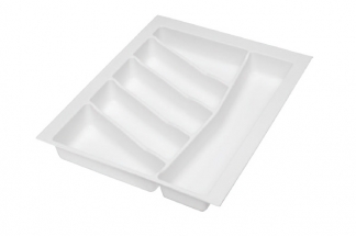 VOLPATO Лоток для столовых приборов NN45, Д340-490 Ш340-390, белый