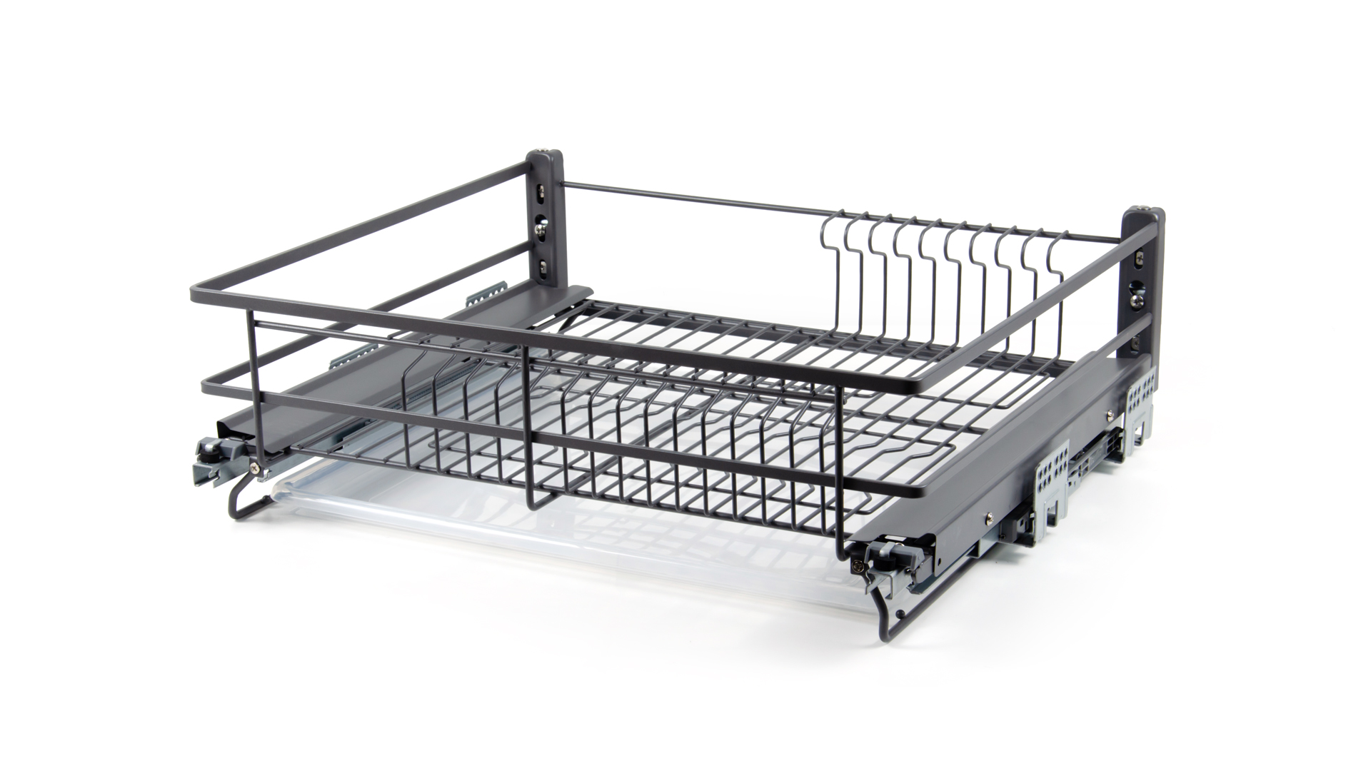 BRD Корзина-сушка выдвижная, одноуровневая MIRA KRS06/1/3/600/GRPH с доводчиком