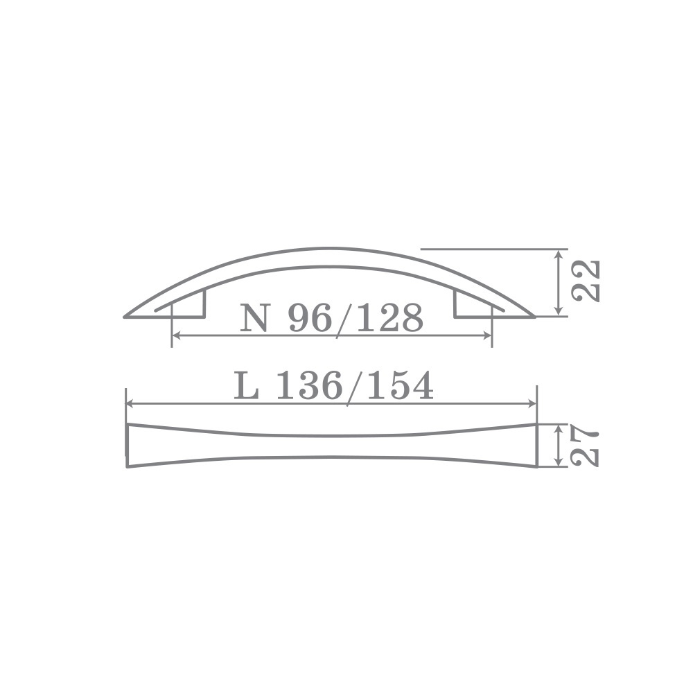 УТ 1052 ручка скоба 96 мм хром SALE