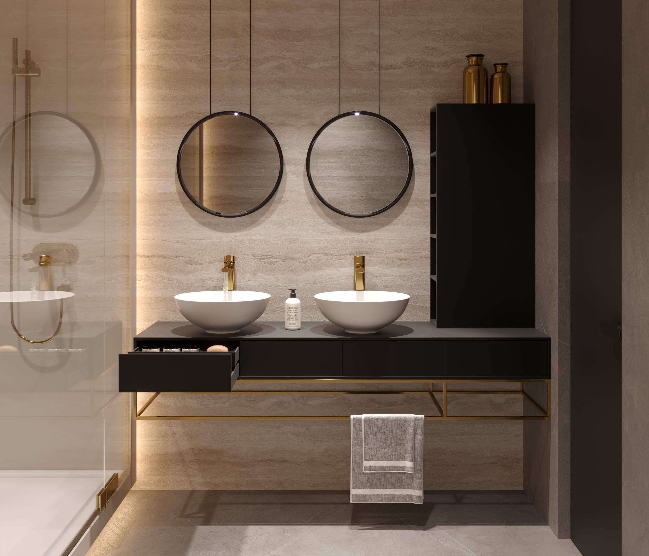 Столешница СЛОТЕКС 3000*600*40мм К1 - Black (Черный) 1021/S