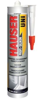 герметик Силиконовый Универсальный прозрачный 260 мл Картридж Hauser SALE