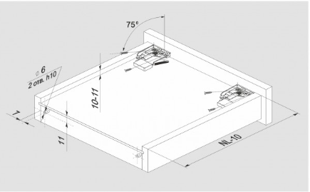 BRD DB8881/Zn направляющие скрытого монтажа B-slide 250 (надвижной) (снято)