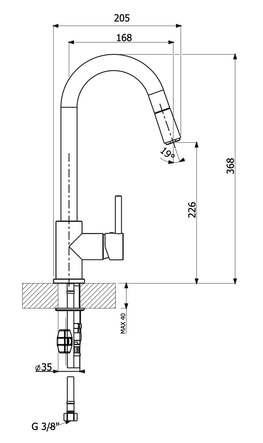 Смеситель FLORENTINA Вита AV   коричневый SALE