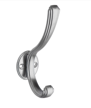 KR 0270 Крючок 2-х рожковый хром