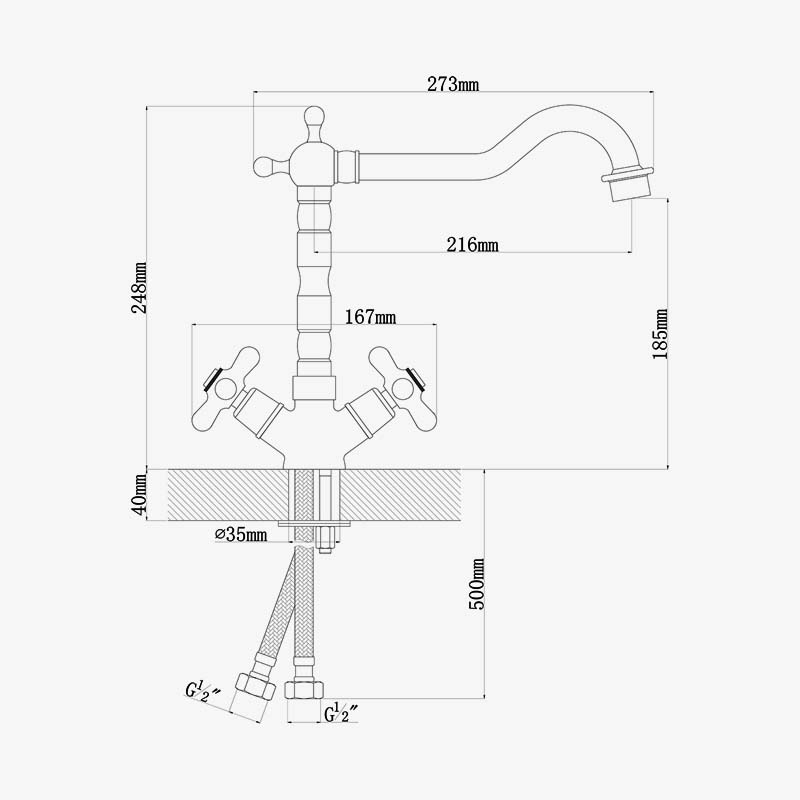 Смеситель Dr. Gans Прима DG бронза (стоп-лист)
