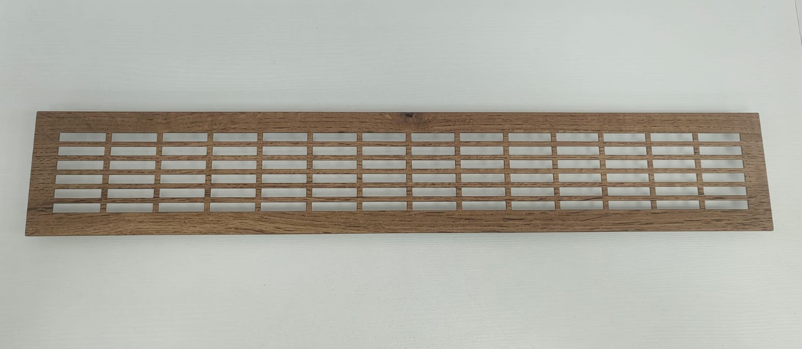 Смарт вентиляционная решетка 80*480, орех натуральтный 9740В