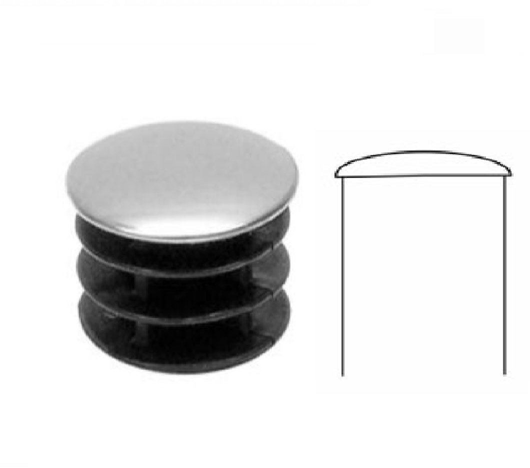 R-17 Заглушка плоская хром