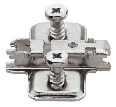 BLUM планка CLIP, подъем 0мм, евровинт для петель 70T950A.TL, 71B950A (серая) (проф.831,832)