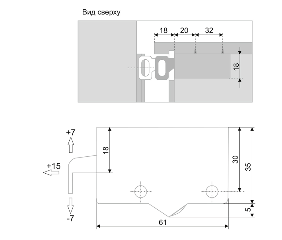 BRD навес для шкафа (компл. л+п) без крепежа CH06 (заказ)