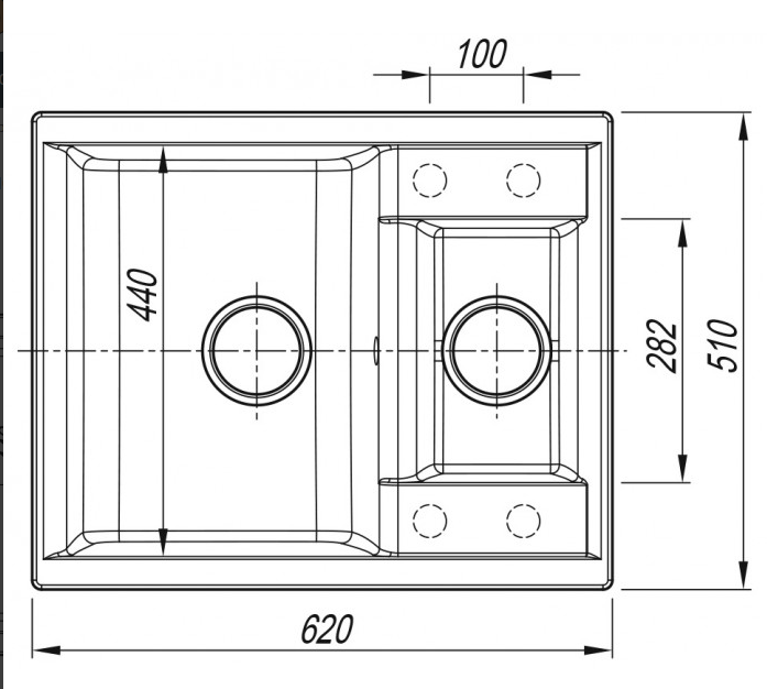 Мойка Dr. Gans Астра К 620 с каландером дюна (заказ)