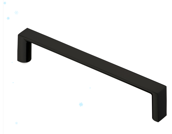 KR S-2440-128 BL ручка-скоба 128 мм  черная