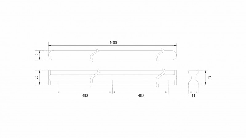 BRD RS065SG.4 ручка-скоба 960 мм VOLNA сатиновое золото