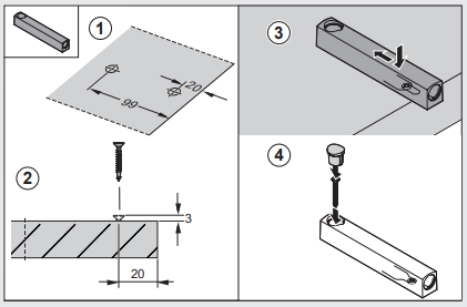 Адаптер накладной PtO, для прикручивания (заказ)