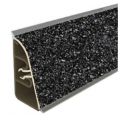 плинтус для столешниц 37*24*3,0 м Черное серебро 1910 (37*24) АР850-1276 (стоп-лист)