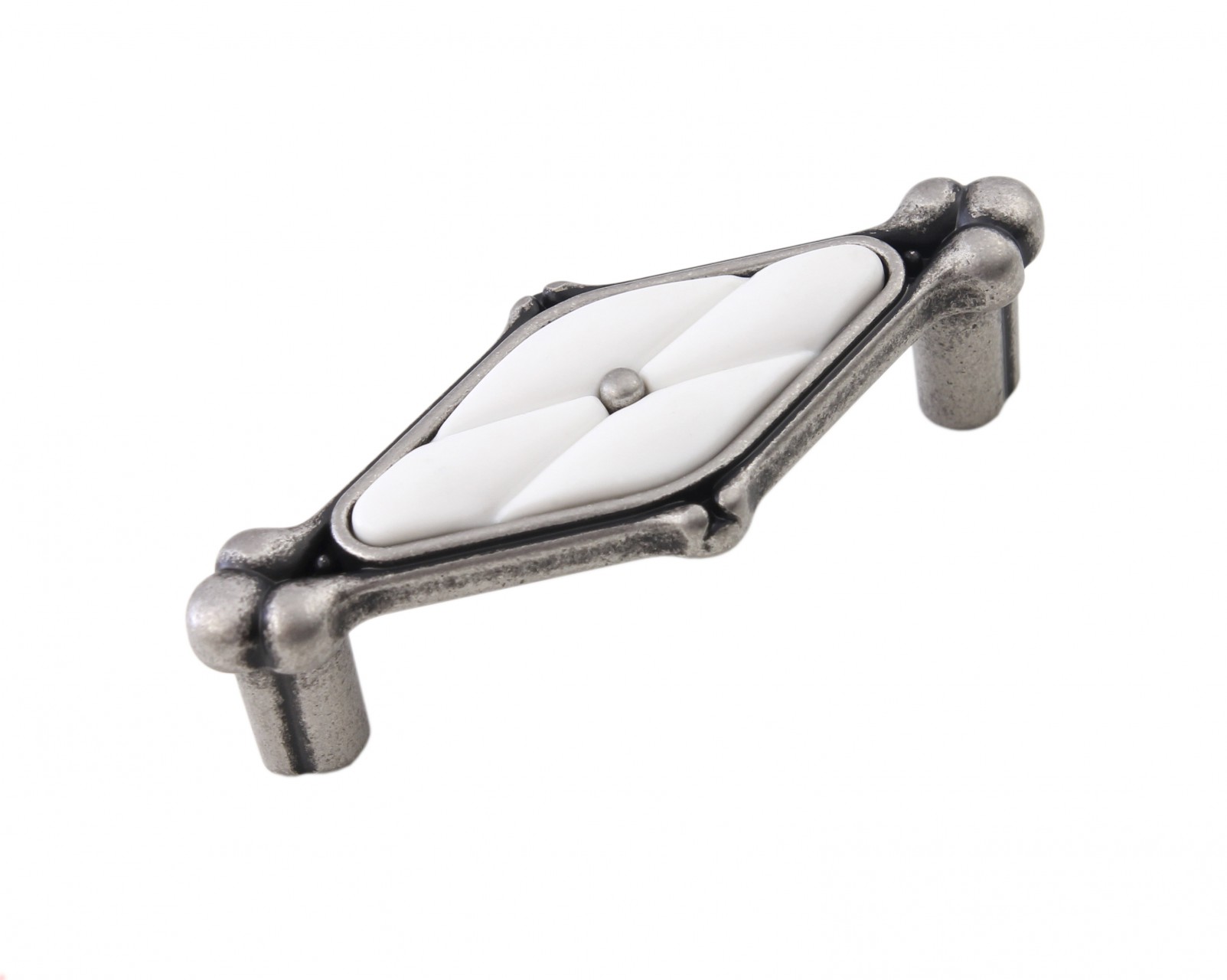 BRD RS118BAZ.4/W ручка-скоба 64мм DIVA чернёный старинный цинк/белый (снято)