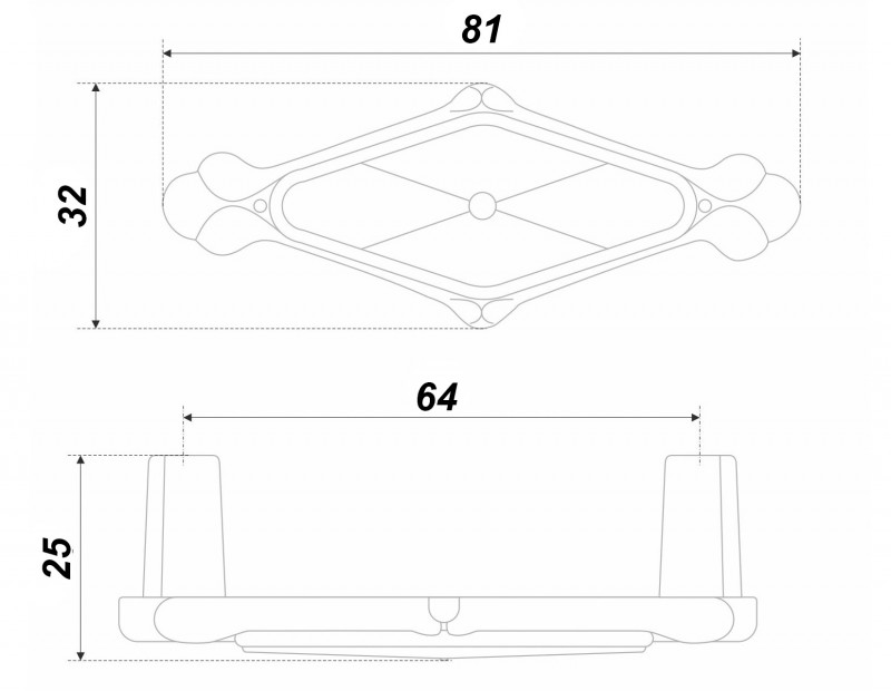 BRD RS118BAZ.4/W ручка-скоба 64мм DIVA чернёный старинный цинк/белый (снято)