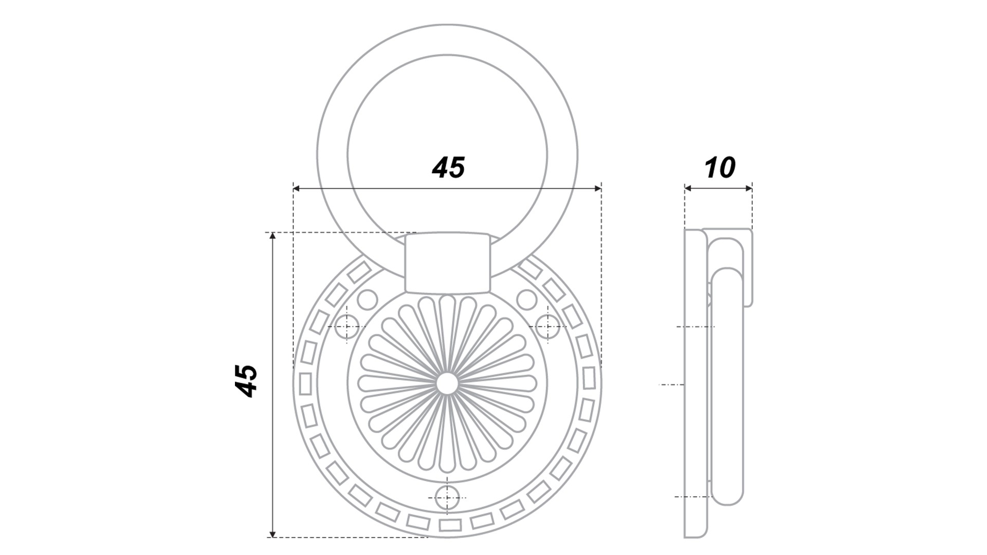 BRD RC028AB.3 ручка кнопка   старинная латунь  (заказ)
