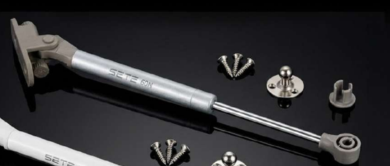 SETE Газлифт c двойным доводчиком N50, Серебро