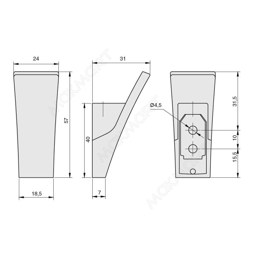МАКМАРТ M7166.BB Крючок однорожковый золото (заказ)