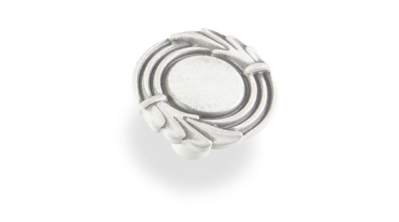 ВЛ FB-055 ручка кнопка  серебро прованс/9003 белый матовый SALE