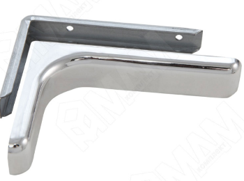 Полкодержатель с декоративной накладкой хром 119х77,5х25