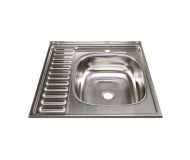 Мойка накладная 0.6 мм /160мм на  500*600 мм глянц