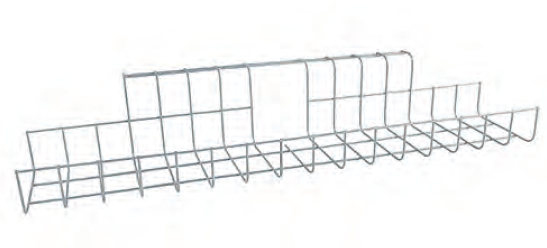 Корзина для фиксации источников питания 490*105*80, металлик (креп. под столеш.) (стоп-лист)