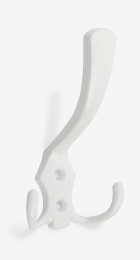 Крючок 3-х рожковый белый TKT004