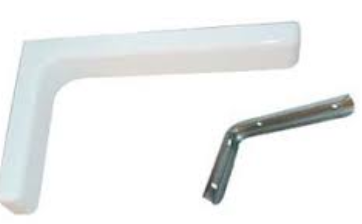 Полкодержатель с декоративной накладкой белый 183х114х35