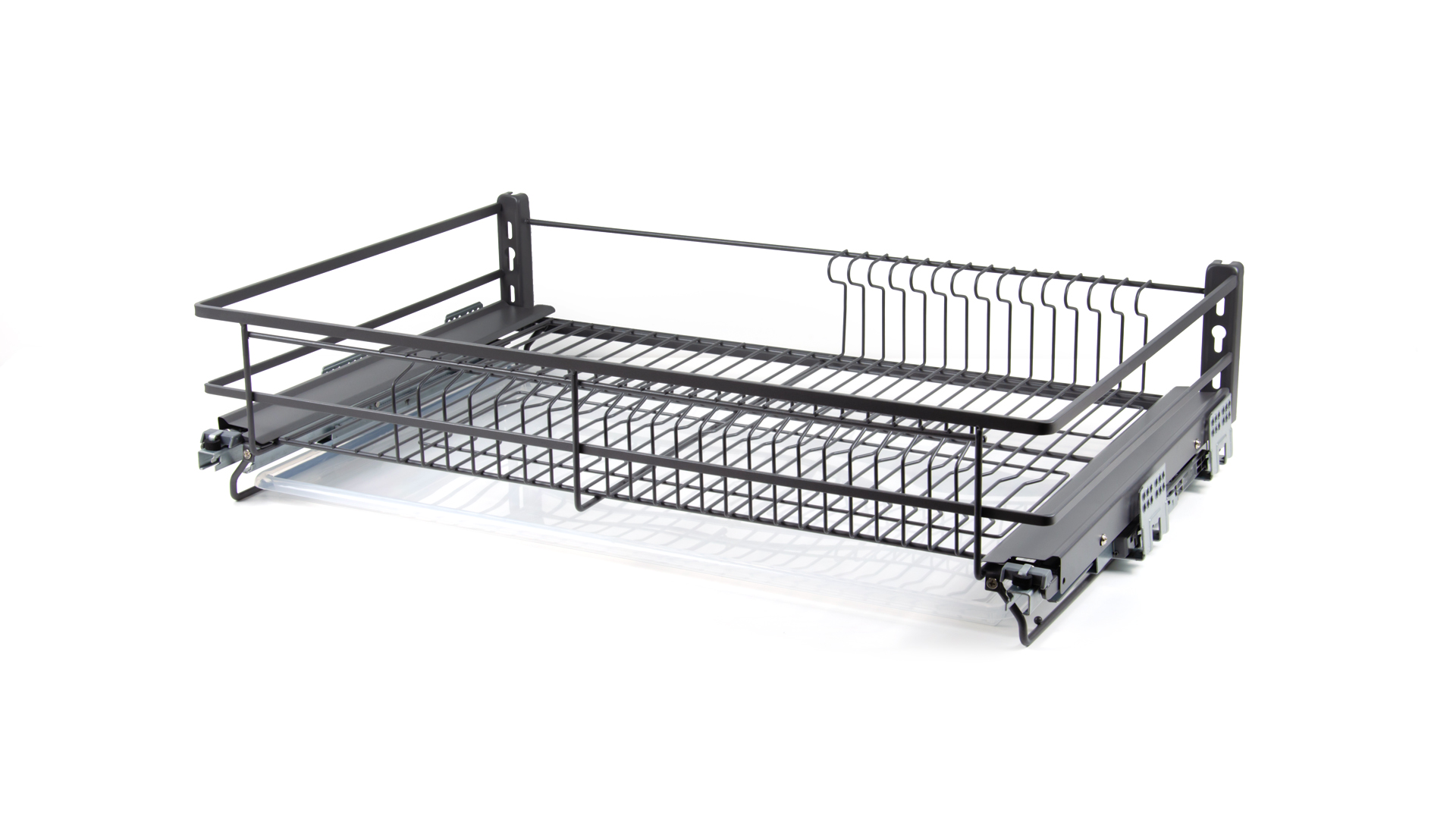 BRD Корзина-сушка выдвижная, одноуровневая MIRA KRS06/1/3/800/GRPH с доводчиком