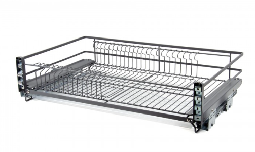 BRD Корзина-сушка выдвижная, одноуровневая MIRA KRS06/1/3/800/GRPH с доводчиком