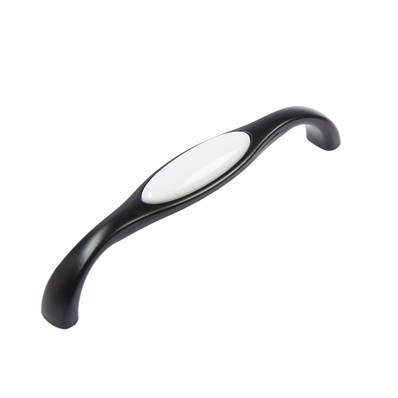 KR SF12-11-128 BL ручка-скоба 128 мм  черный матовый с фарфором SALE